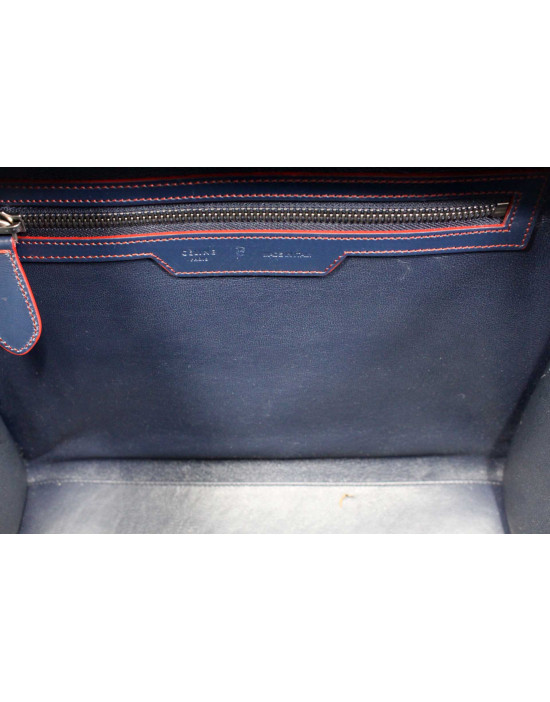 Celine Luggage Pelle Blu e Rossa