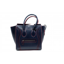 Celine Luggage Pelle Blu e Rossa