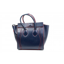 Celine Luggage Pelle Blu e Rossa