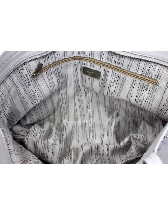 Ferragamo Tote Bag Shopping Pelle Grey