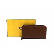 Fendi Portafoglio Pelle Marrone