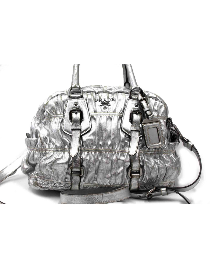 Prada Gauffre Pelle Silver