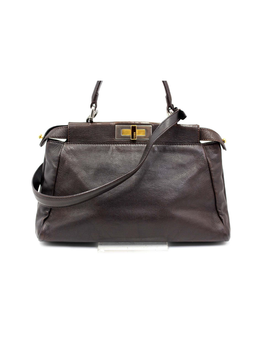 Fendi Peekaboo Vintage Pelle Marrone