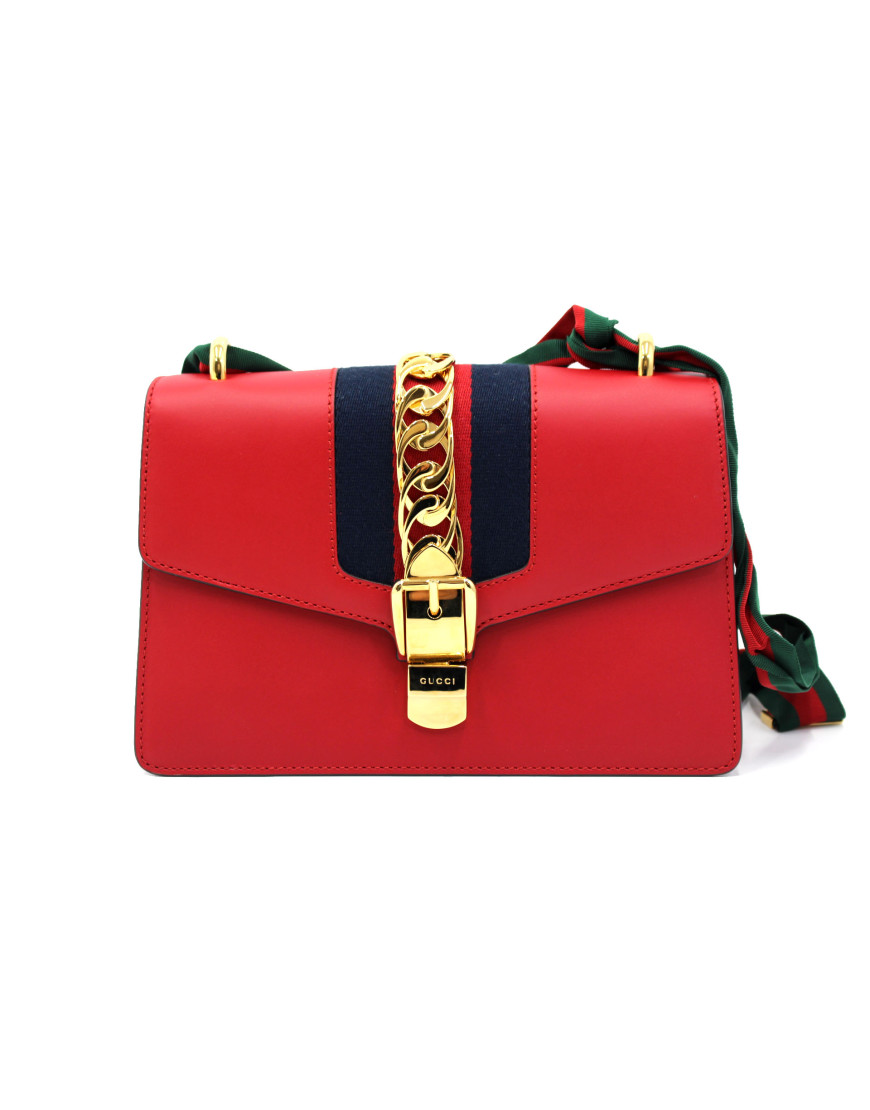 Gucci Silvye Pelle Rossa