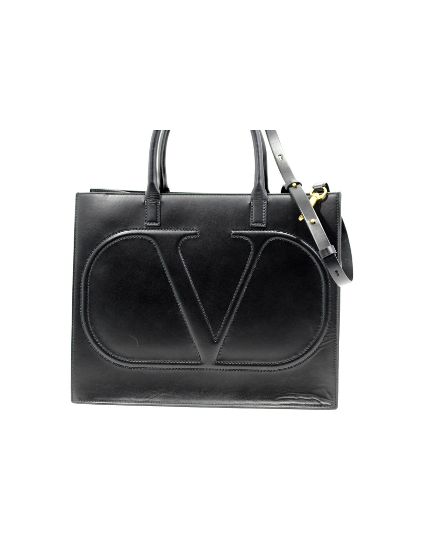 Valentino Shopping Pelle Nera