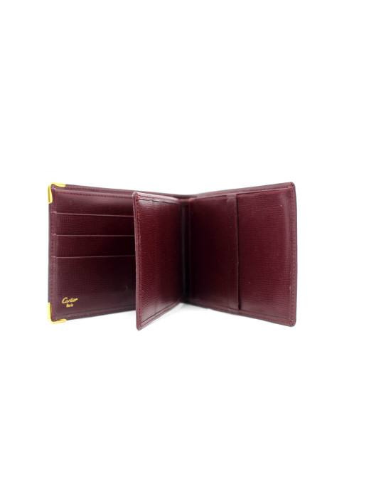 Cartier Portafoglio Pelle Bordeaux