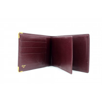 Cartier Portafoglio Pelle Bordeaux