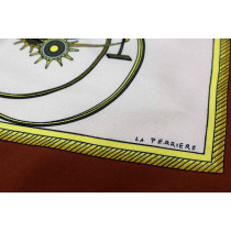 Hermes Foulard Seta Marrone