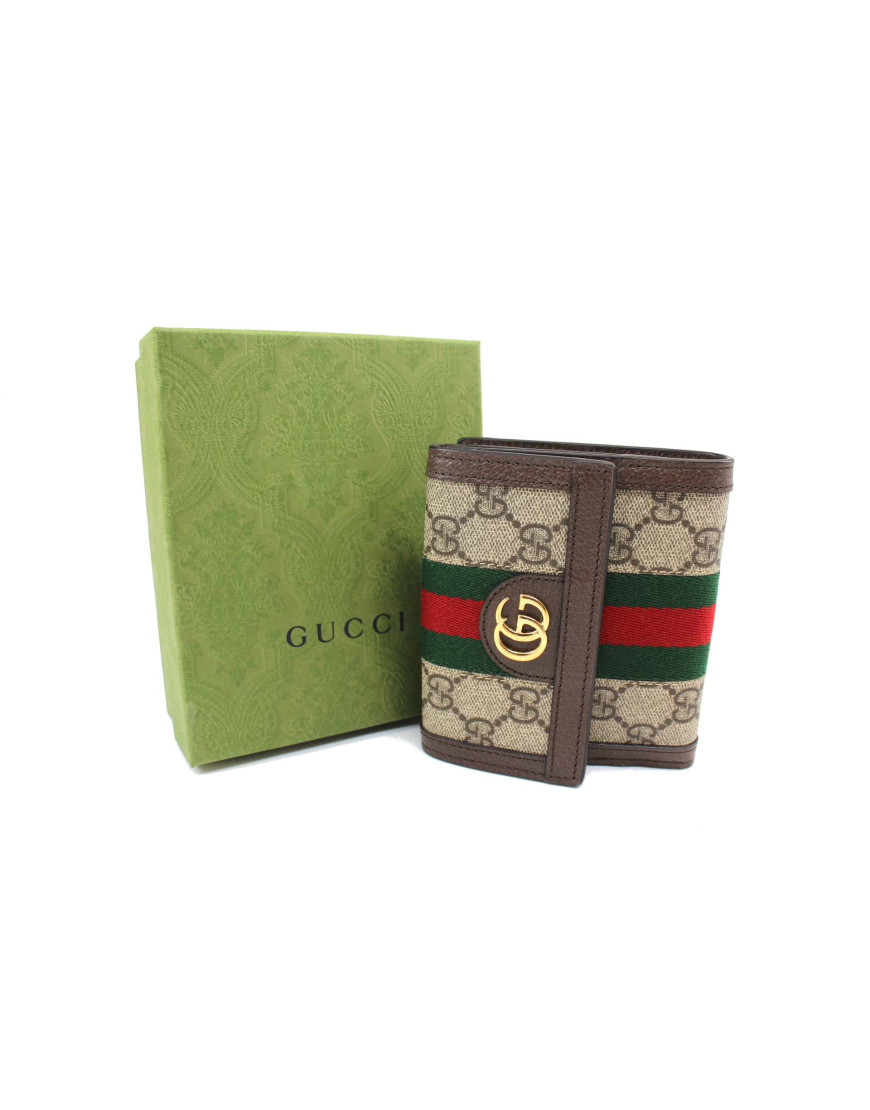 Gucci Portafoglio Ophidia GG Beige