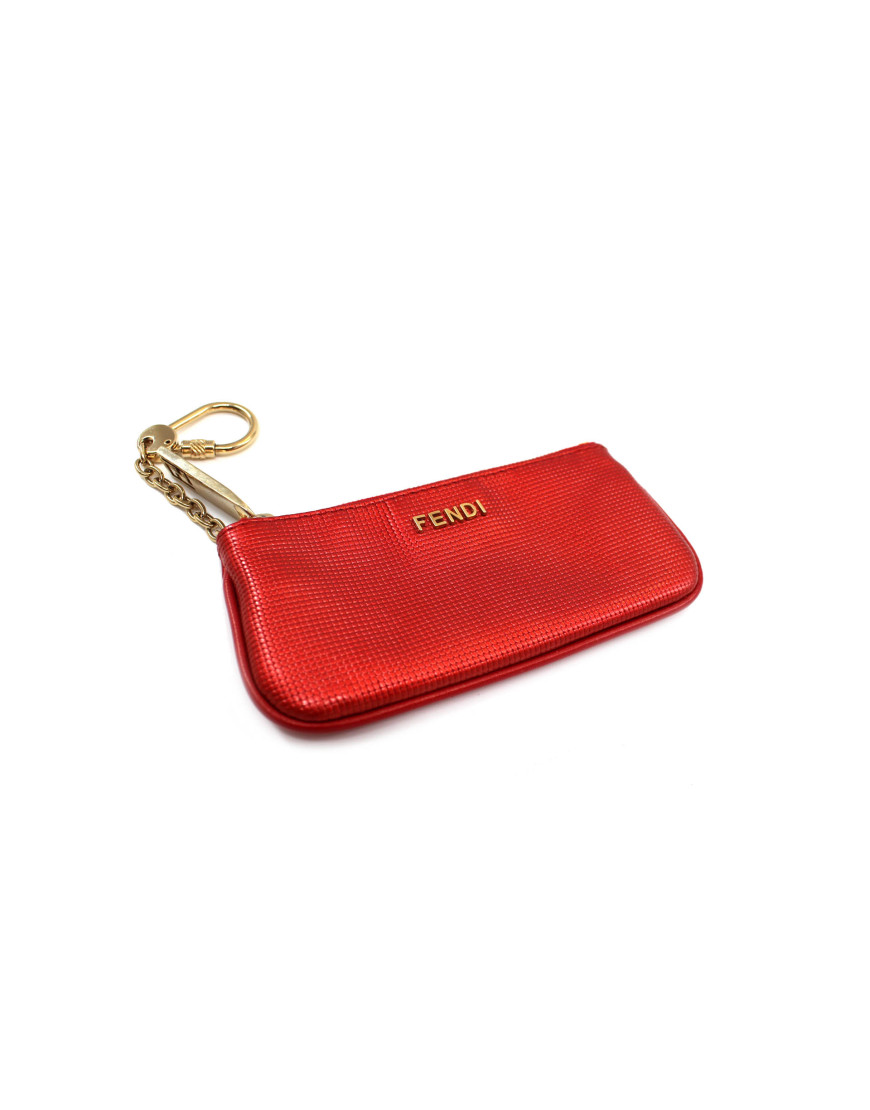 Fendi Portachiavi Pelle Rossa