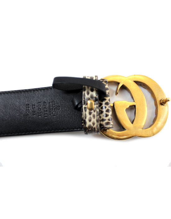 Gucci Cintura Marmont Pitone Beige