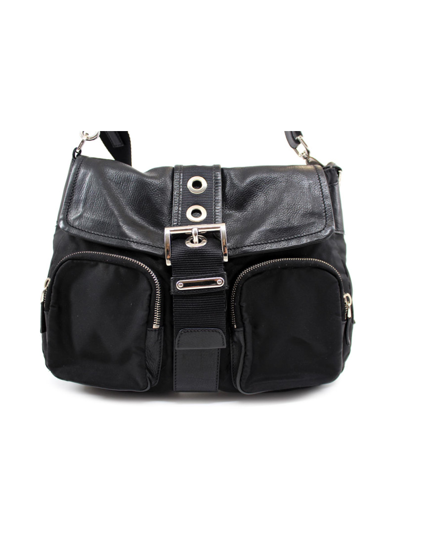 Prada Messenger Nylon e Pelle Nera