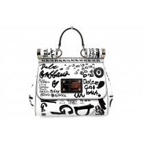 Dolce & Gabbana Miss Sicily Graffiti Pelle Bianca