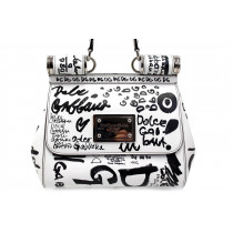 Dolce & Gabbana Miss Sicily Graffiti Pelle Bianca