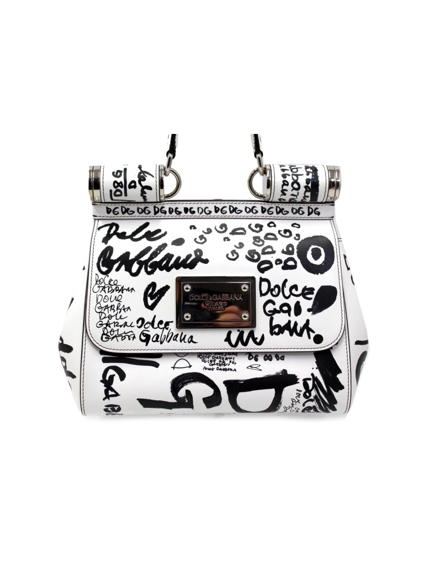 Dolce & Gabbana Miss Sicily Graffiti Pelle Bianca