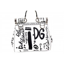 Dolce & Gabbana Miss Sicily Graffiti Pelle Bianca