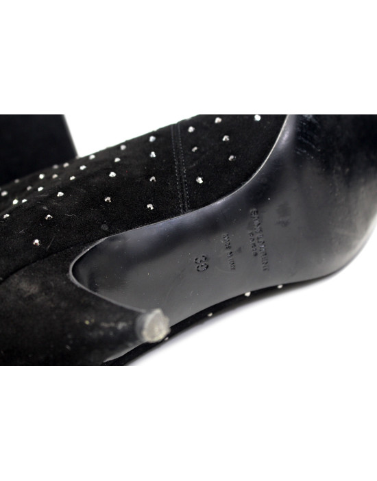 Saint Laurent Tronchetto Camoscio Nero