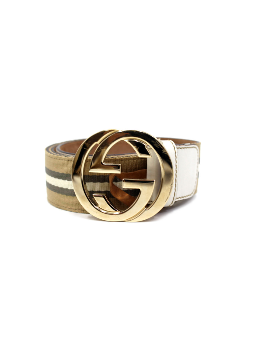 Gucci Cintura taglia 90 Tela Beige