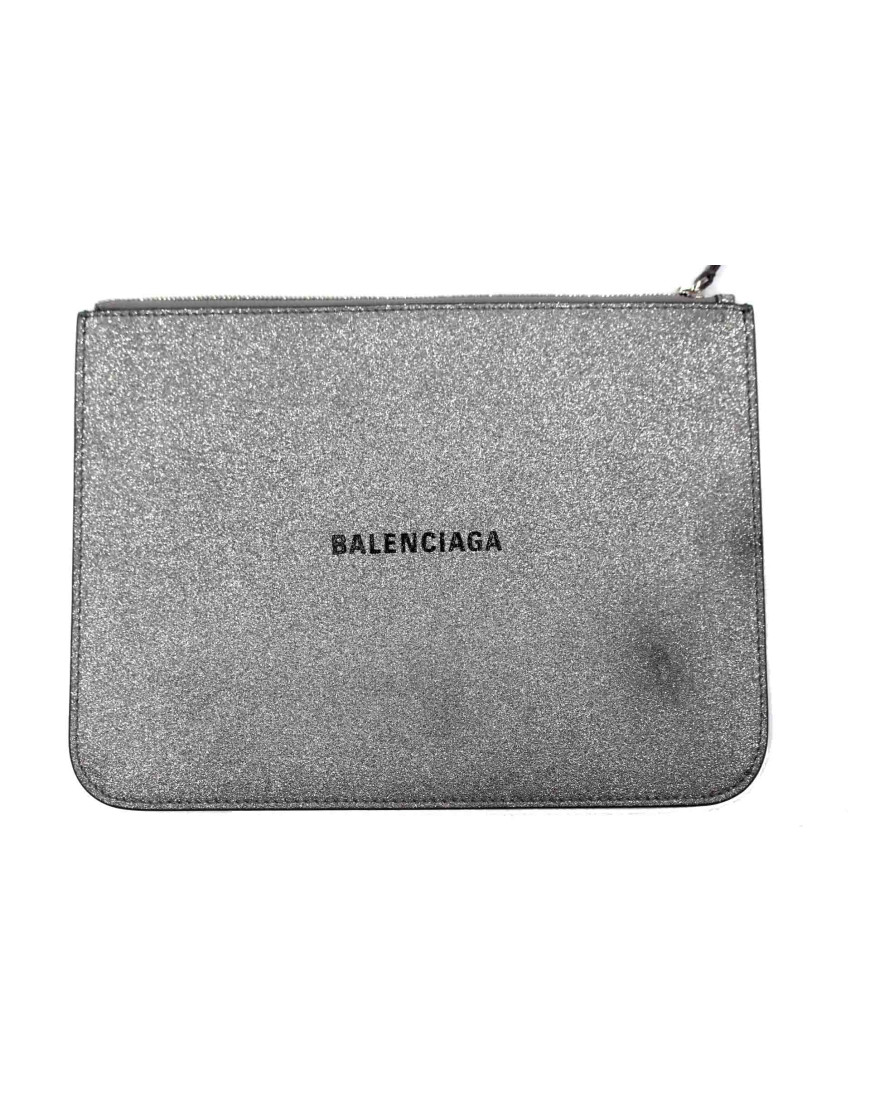 Balenciaga Pochette Tela Argento