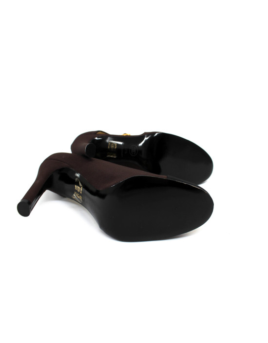 Chanel Decollete Tessuto Nero e Marrone