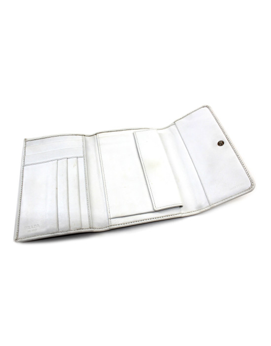 Prada Portafoglio Pelle Bianca