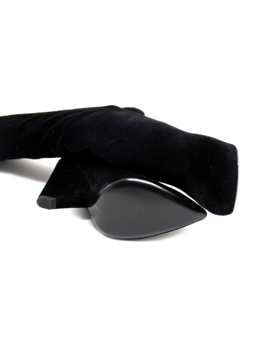 Saint Laurent Stivali Scamosciato Nero