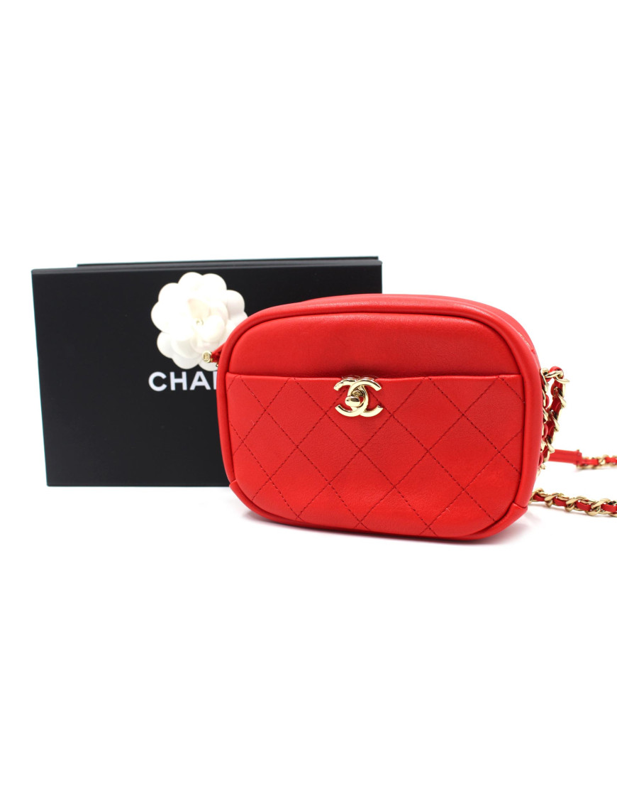 Chanel Camera Bag Pelle Rossa