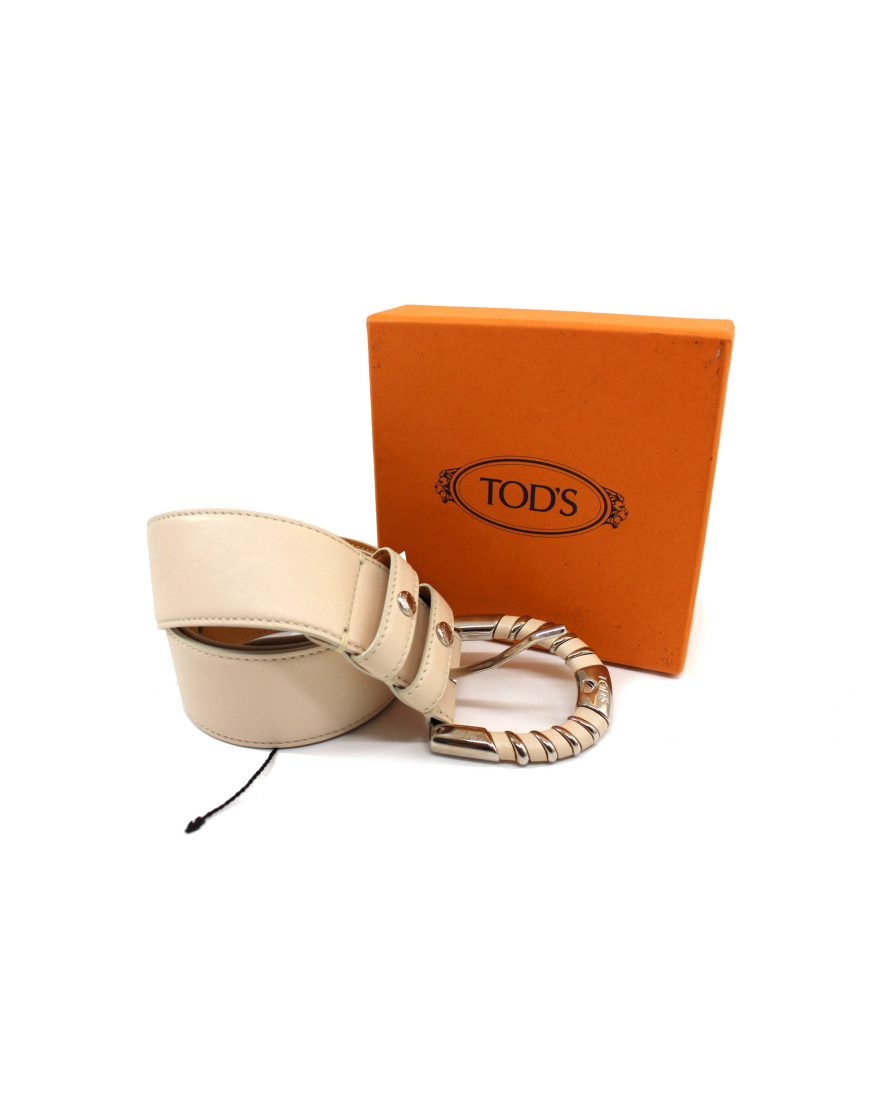 Tod's Cintura Pelle Beige