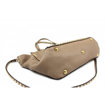 Valentino Rockstud Shopping MM Pelle Taupe