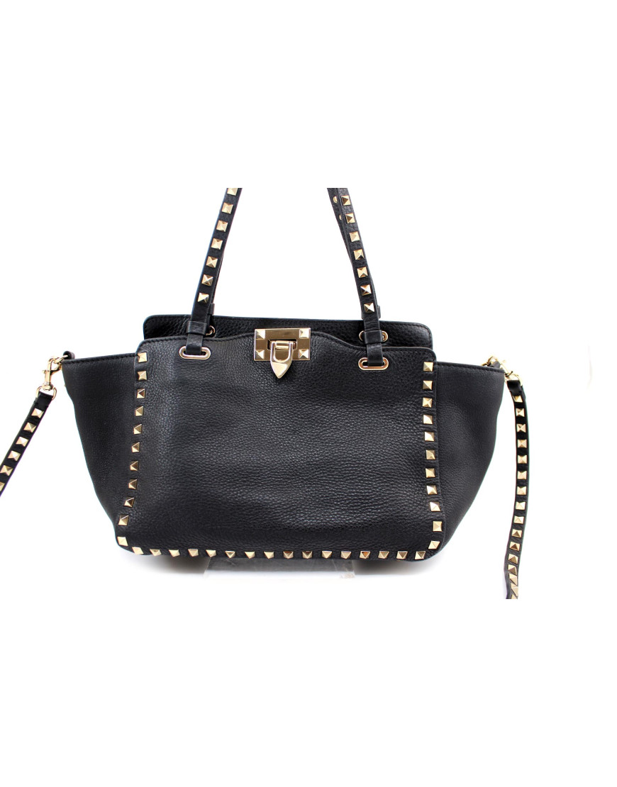 Valentino Rockstud Shopping PM Pelle Nera