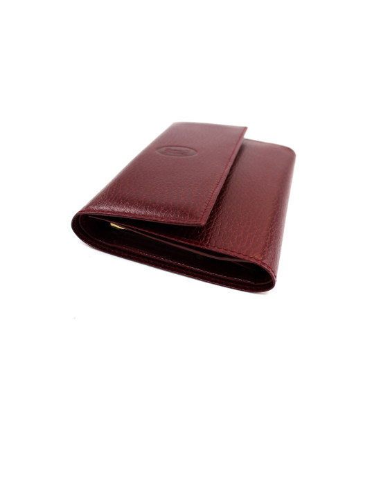 Cartier Portafoglio Pelle Bordeaux