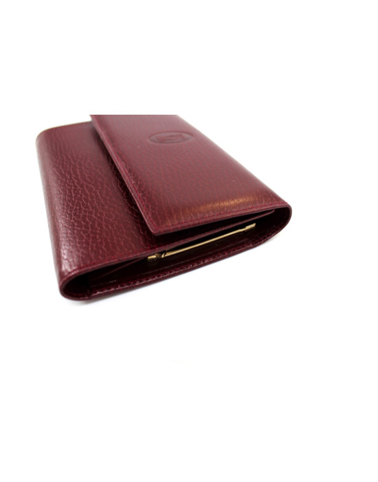 Cartier Portafoglio Pelle Bordeaux