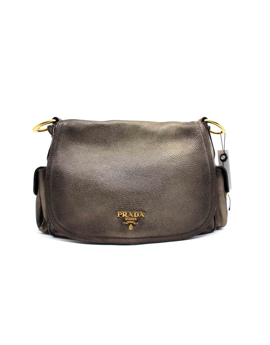 Prada Shopping Pelle Bronzo