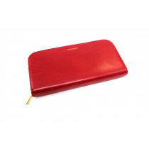 Portefeuille en Cuir Rouge Saint Laurent