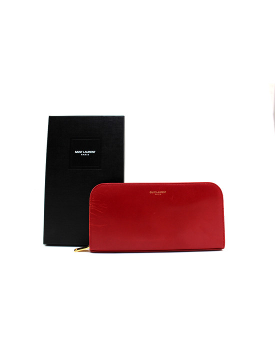 Saint Laurent Rotes Leder Portemonnaie