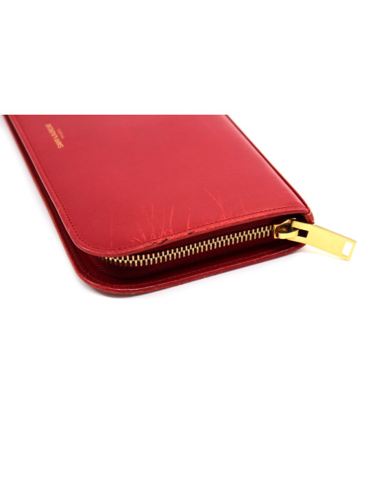 Saint Laurent Portafoglio Pelle Rossa