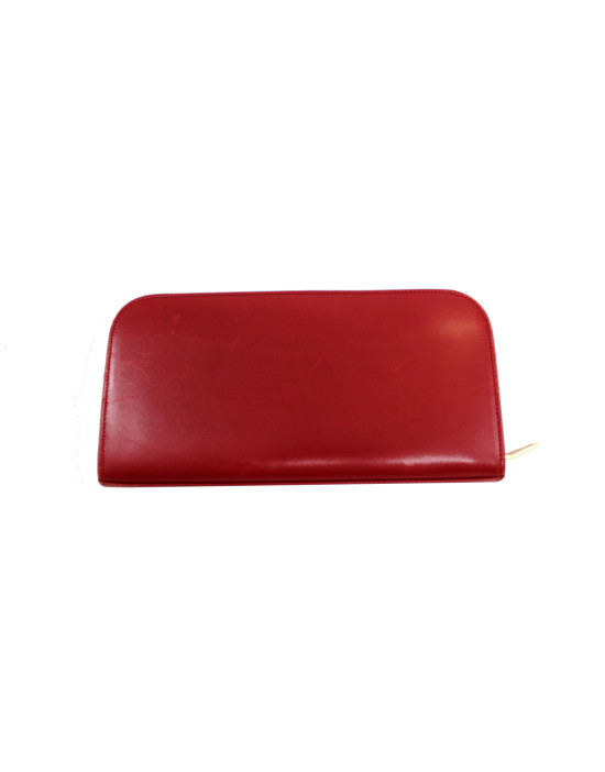 Portefeuille en Cuir Rouge Saint Laurent
