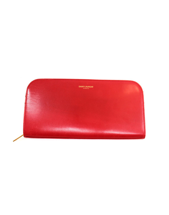 Saint Laurent Red Leather Wallet