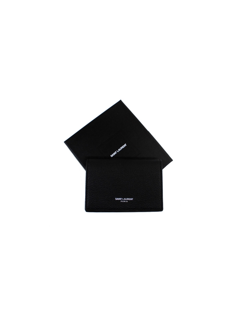 Saint Laurent Portacarte Pelle Nera