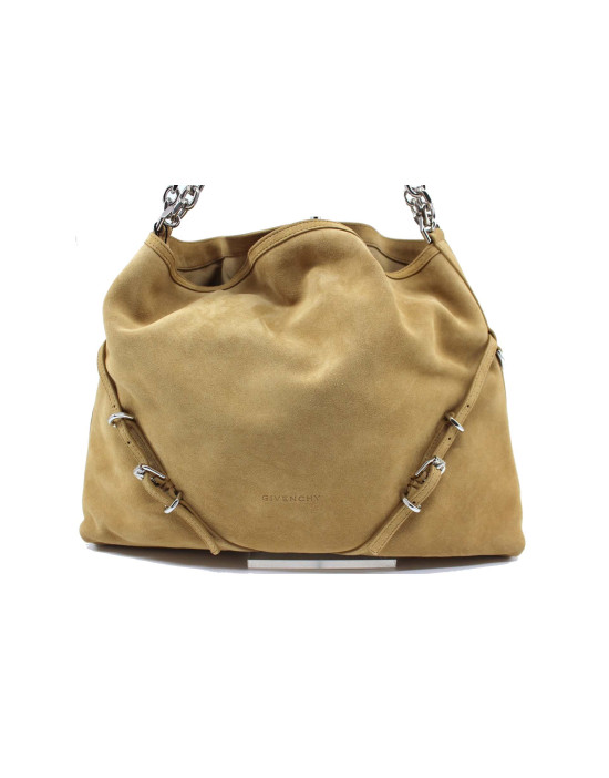 Givenchy Voyou Chain Bag Scamosciata Beige
