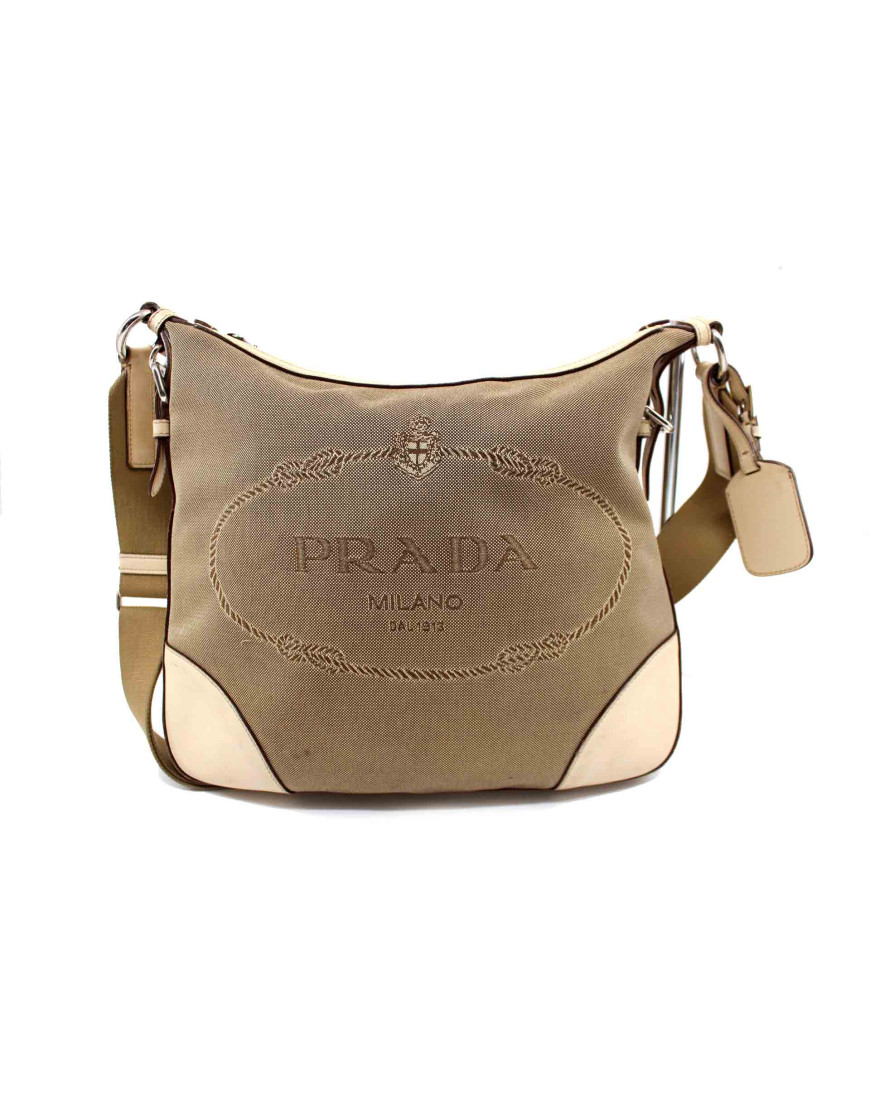 Prada Shopping Tela Beige