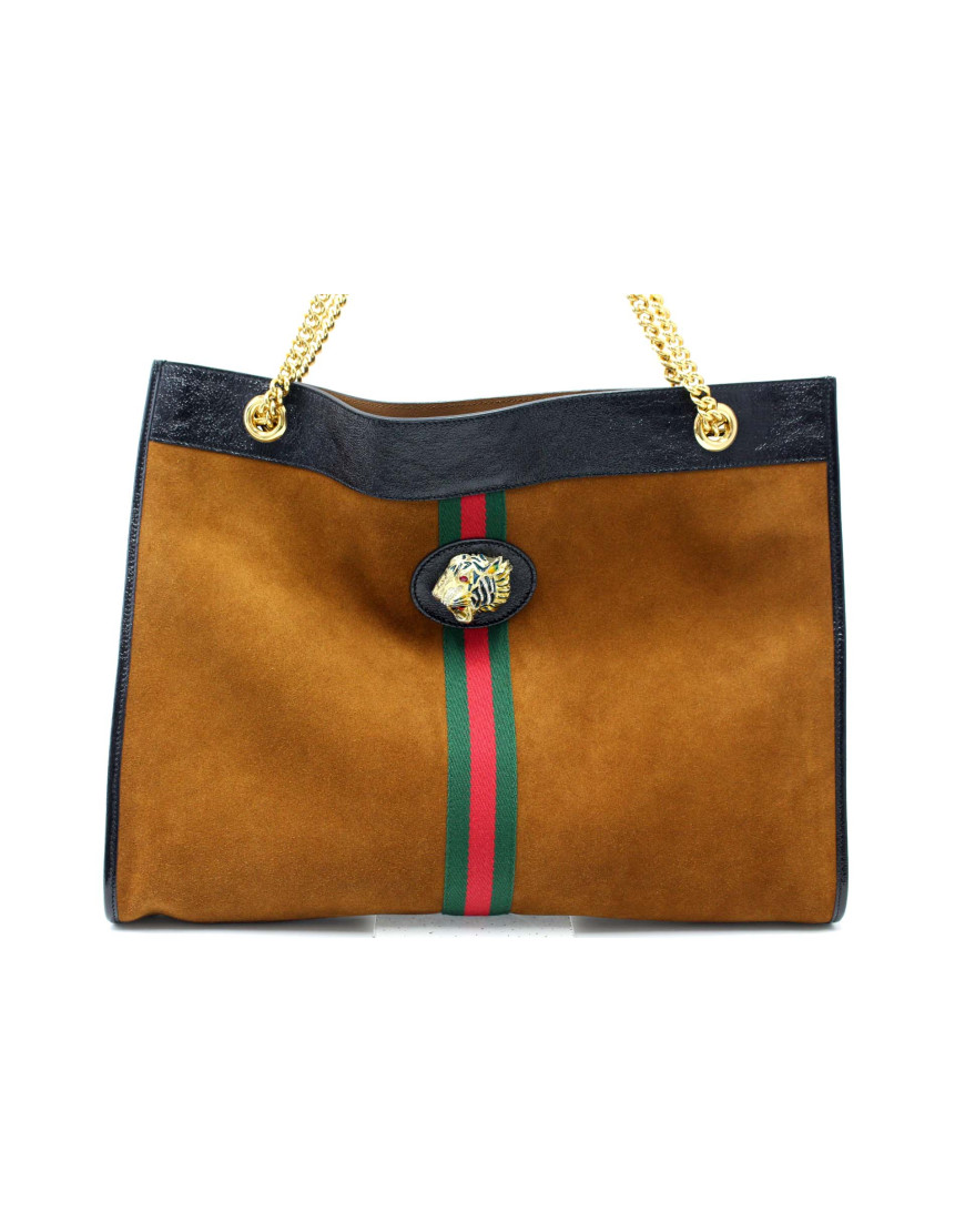 Gucci Rajah Maxi Scamosciato Marrone