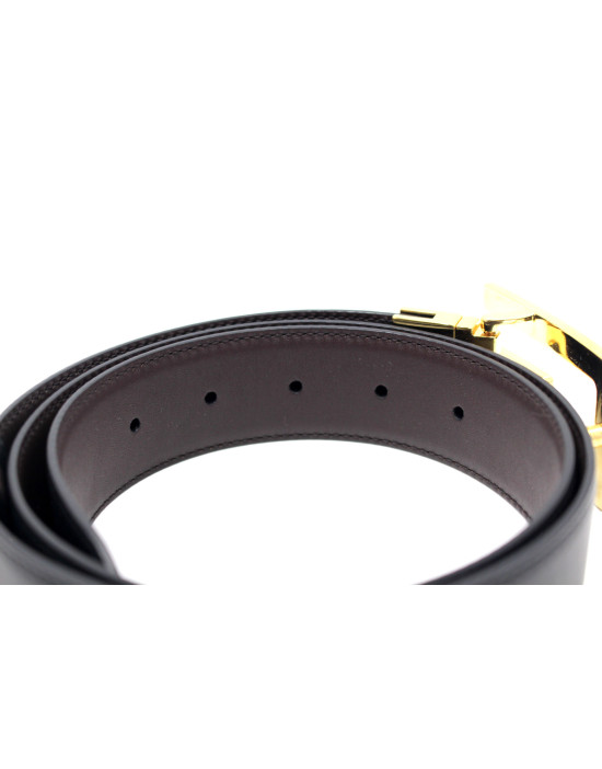 Gucci Cintura Reversibile Pelle Nera e Marrone