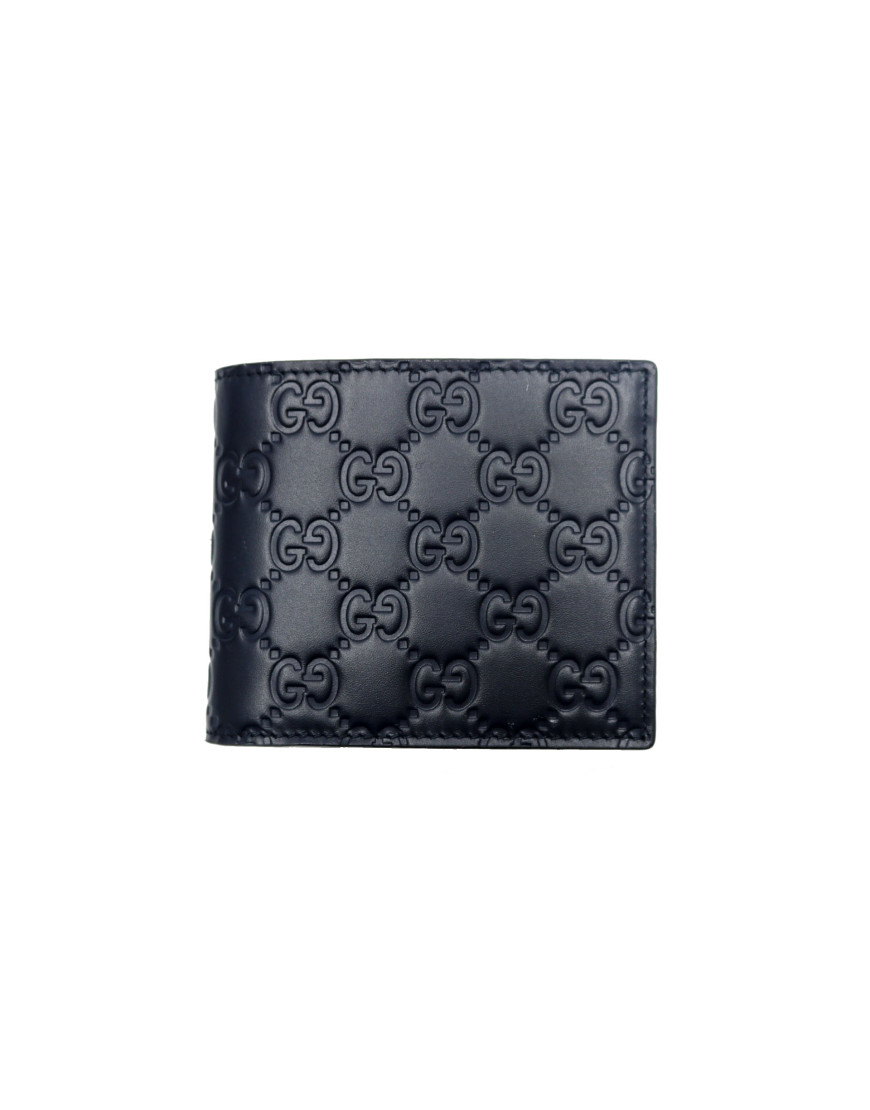 Gucci Portafoglio Pelle Blu Notte