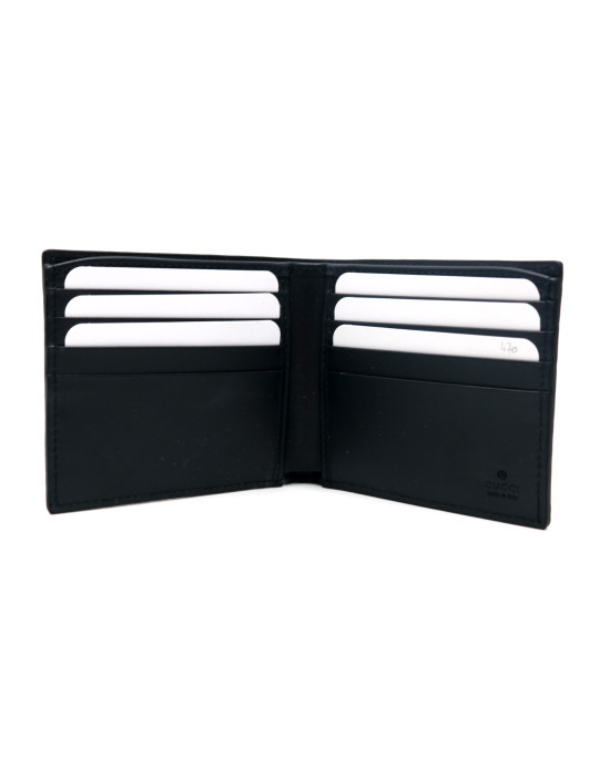 Gucci Portafoglio Pelle Blu Notte