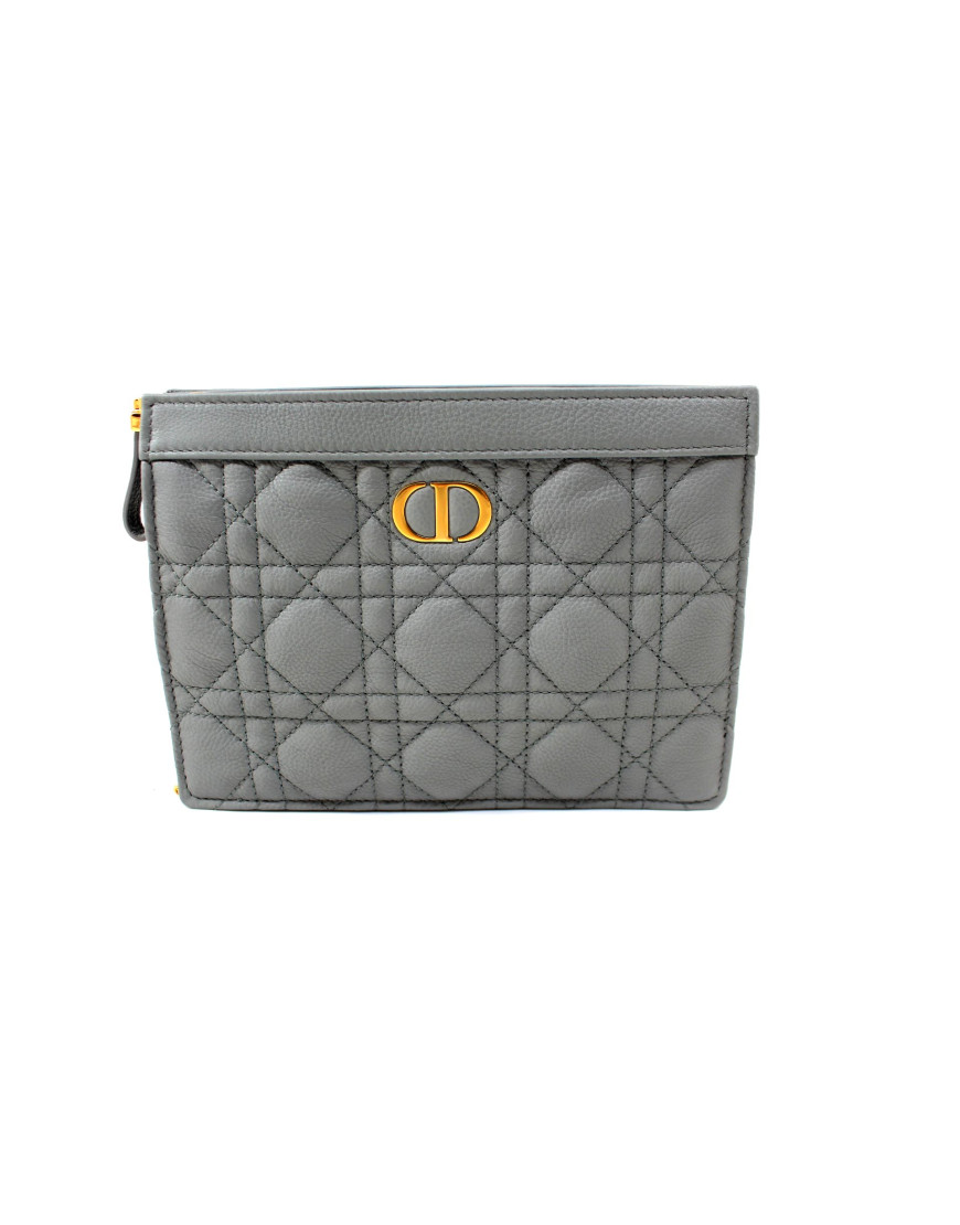 Dior Caro Every Pochette Pelle Grigia