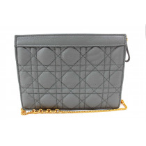 Dior Caro Every Pochette Pelle Grigia