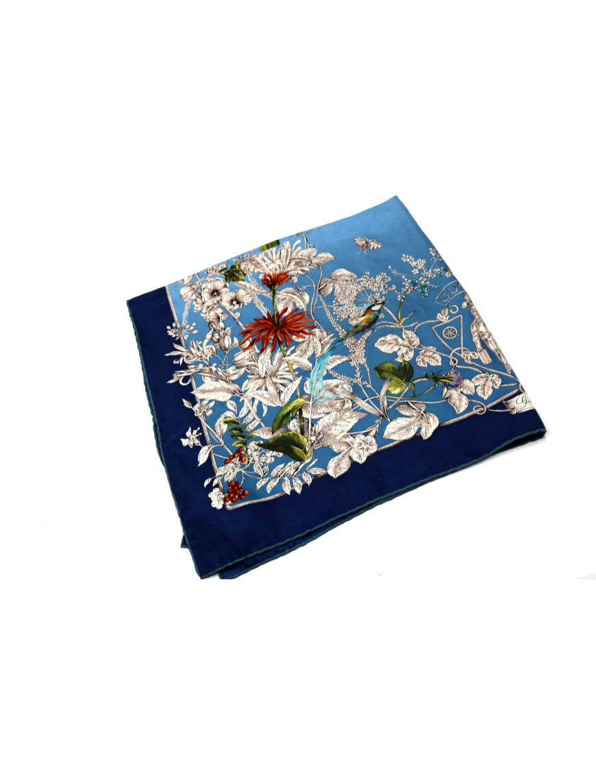 Gucci Foulard Seta Blu