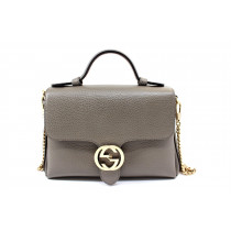 Gucci Interlocking Pelle Grigia