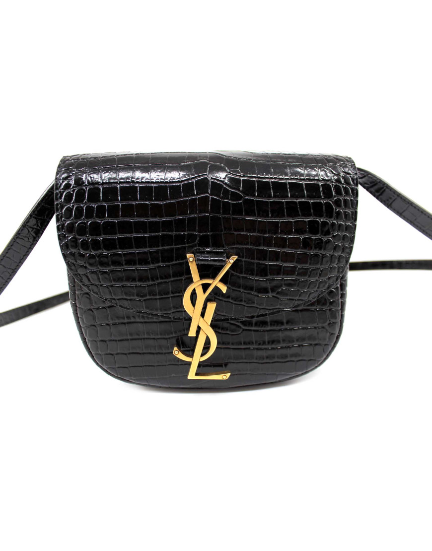 Saint Laurent Kaja Pelle Stampa Cocco Nera